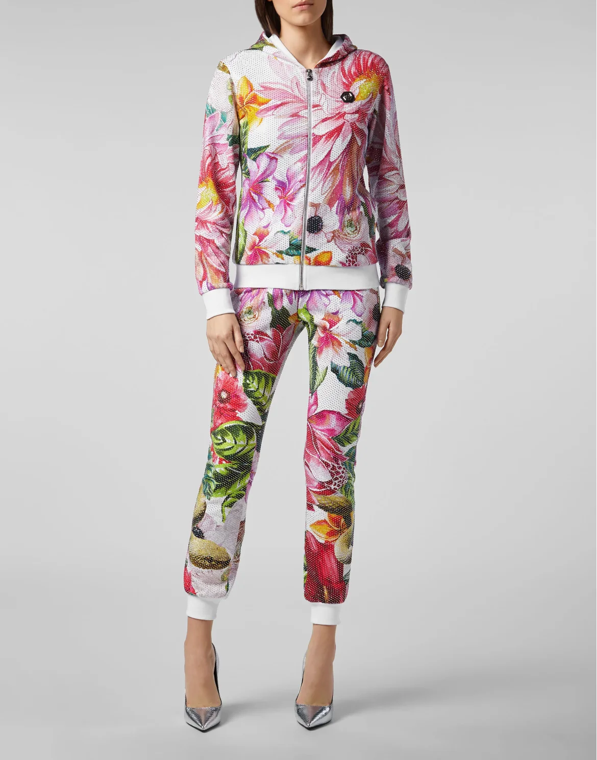 Jogging Trousers Flowers, цвет: Белый