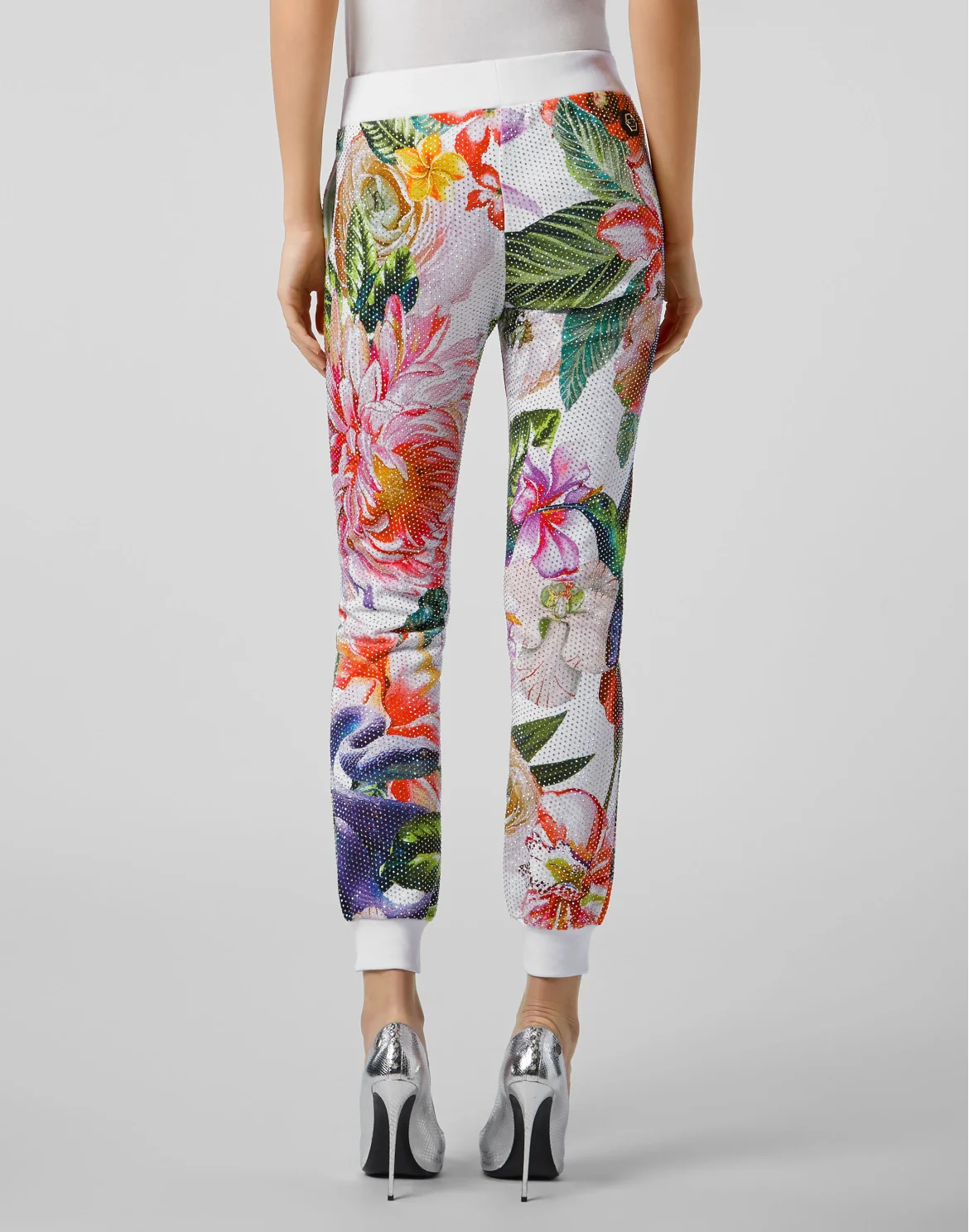 Jogging Trousers Flowers, цвет: Белый