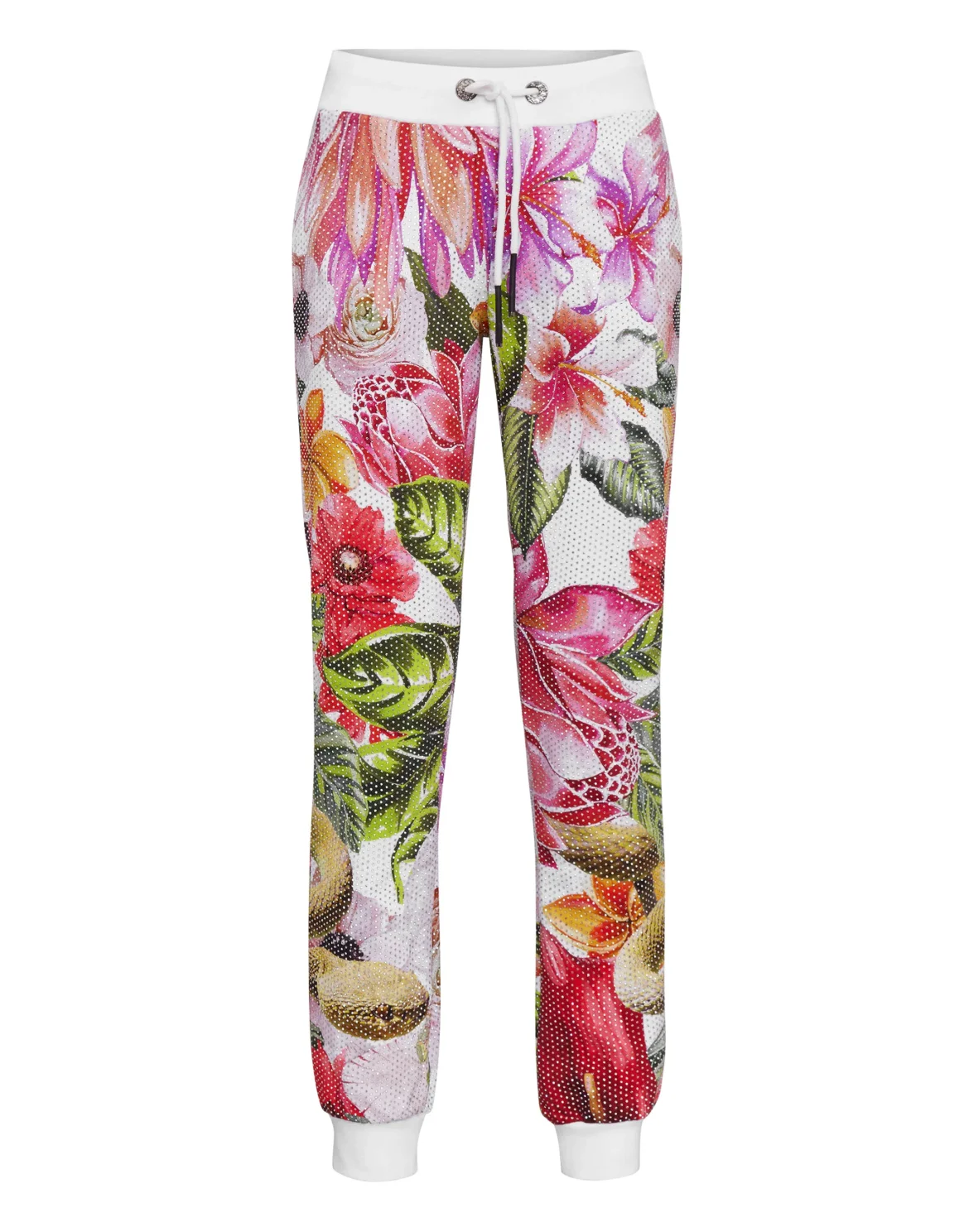 Jogging Trousers Flowers, цвет: Белый