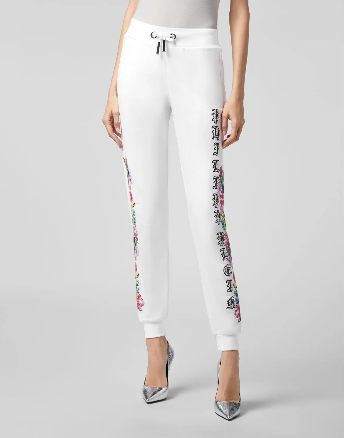 Jogging Trousers Flowers, цвет: Белый