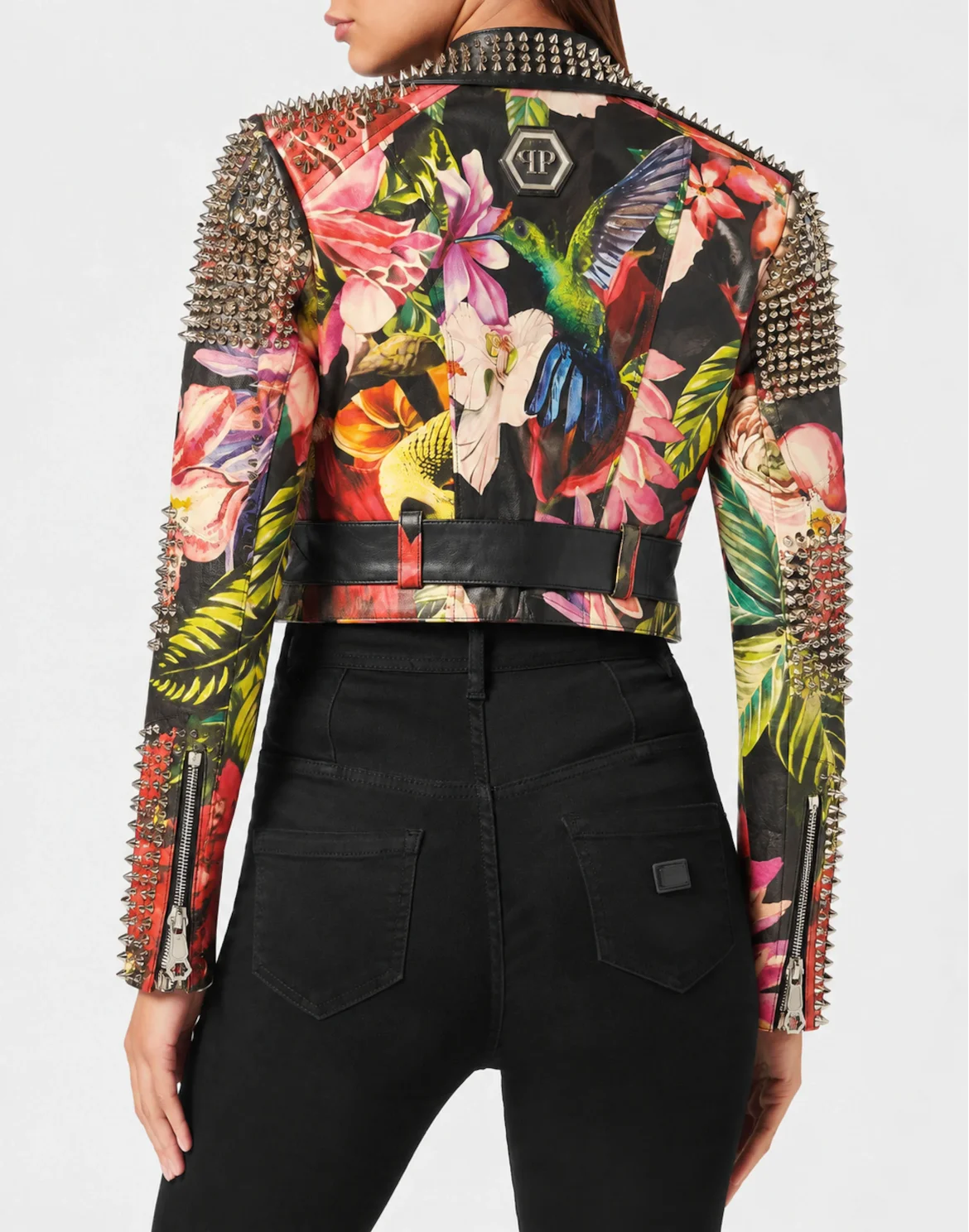 Leather Biker Flowers, цвет: Черный