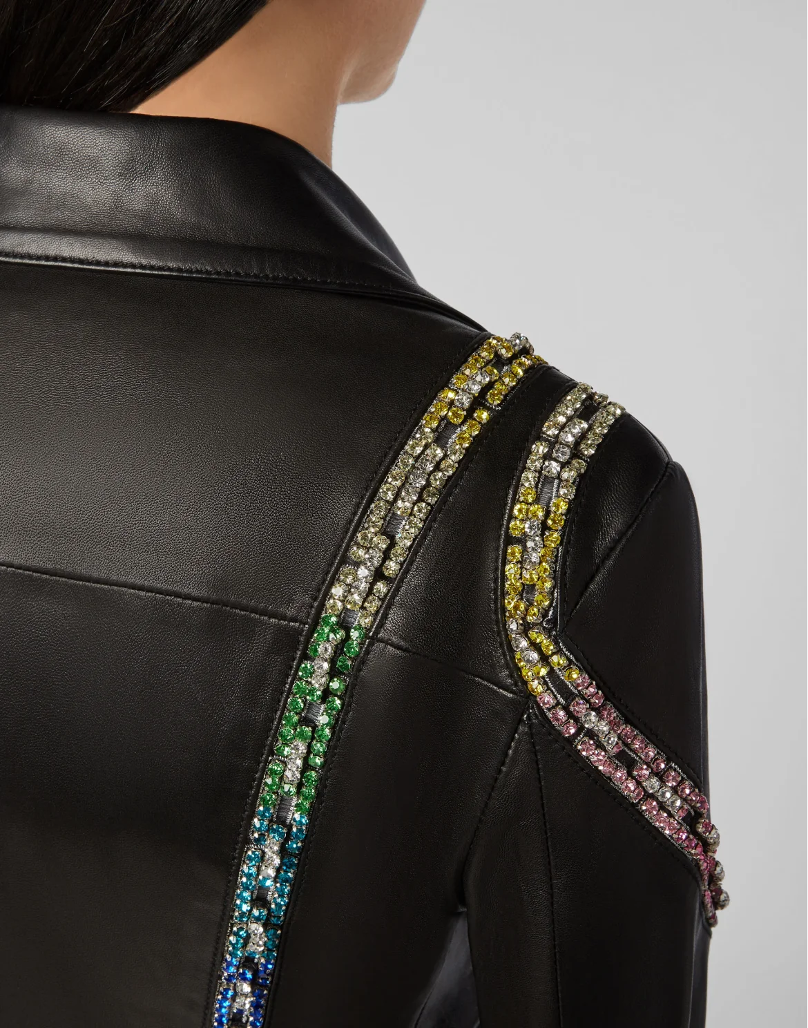 Leather Biker Crystal, цвет: Черный
