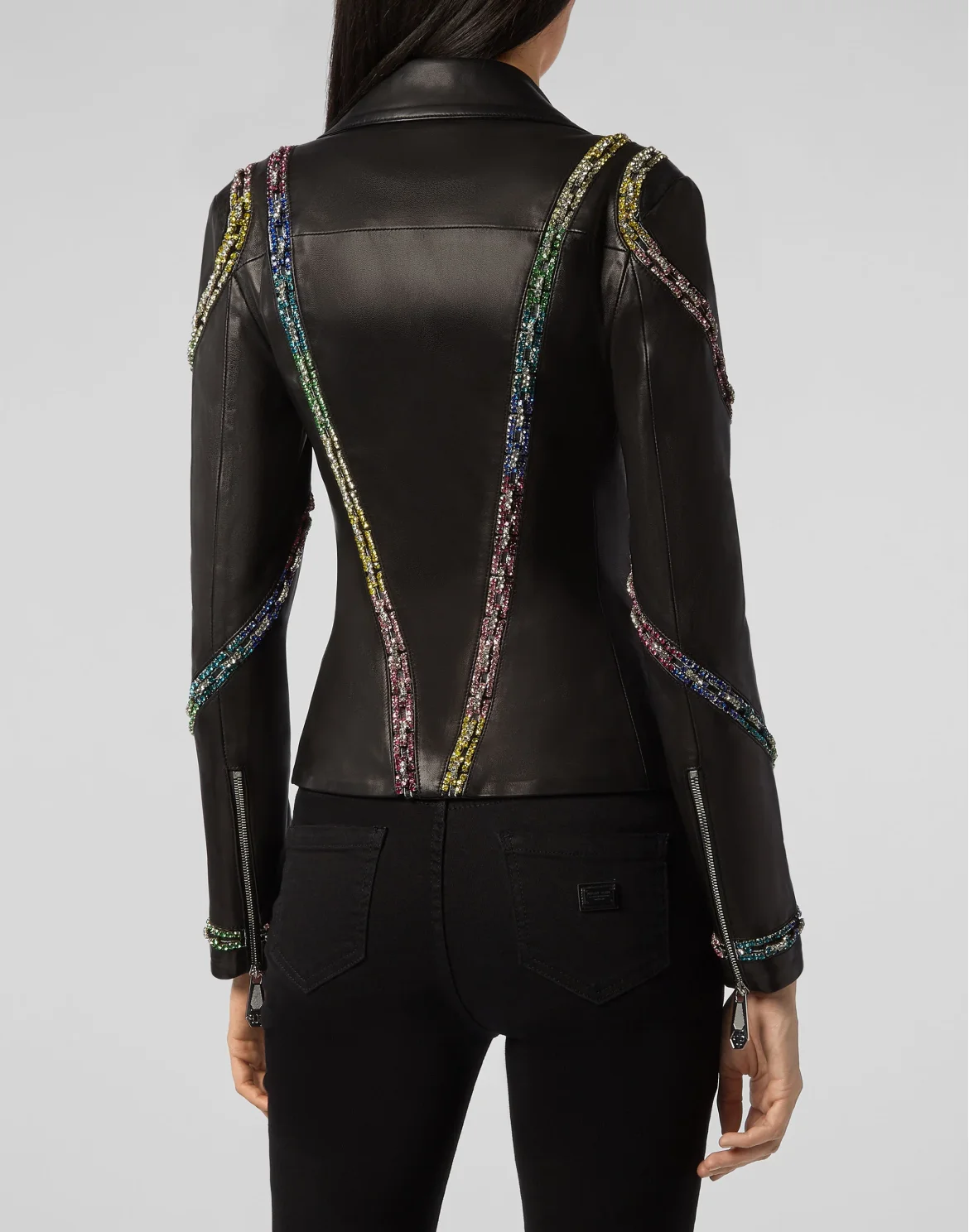 Leather Biker Crystal, цвет: Черный