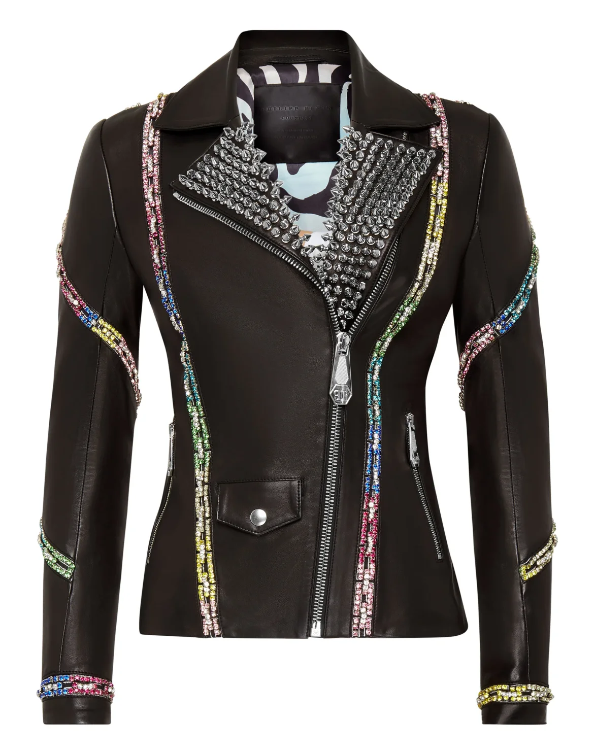 Leather Biker Crystal, цвет: Черный