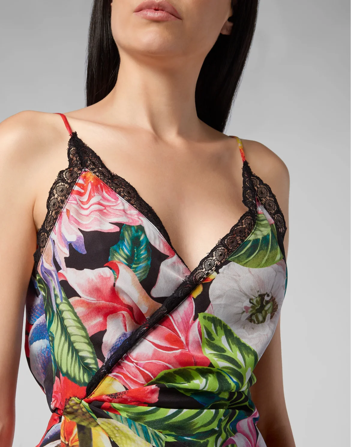Short Dress Flowers, цвет: Черный
