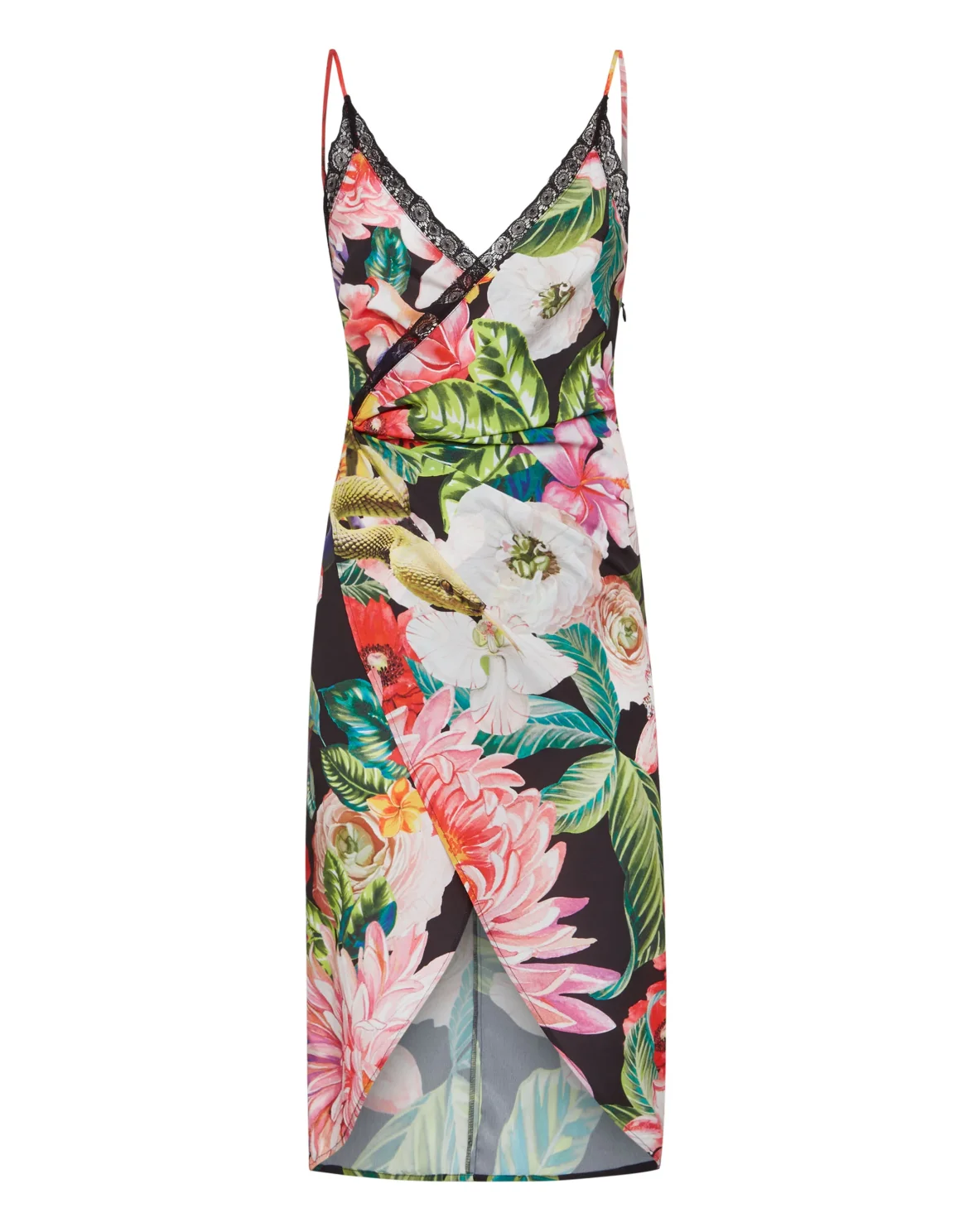 Short Dress Flowers, цвет: Черный
