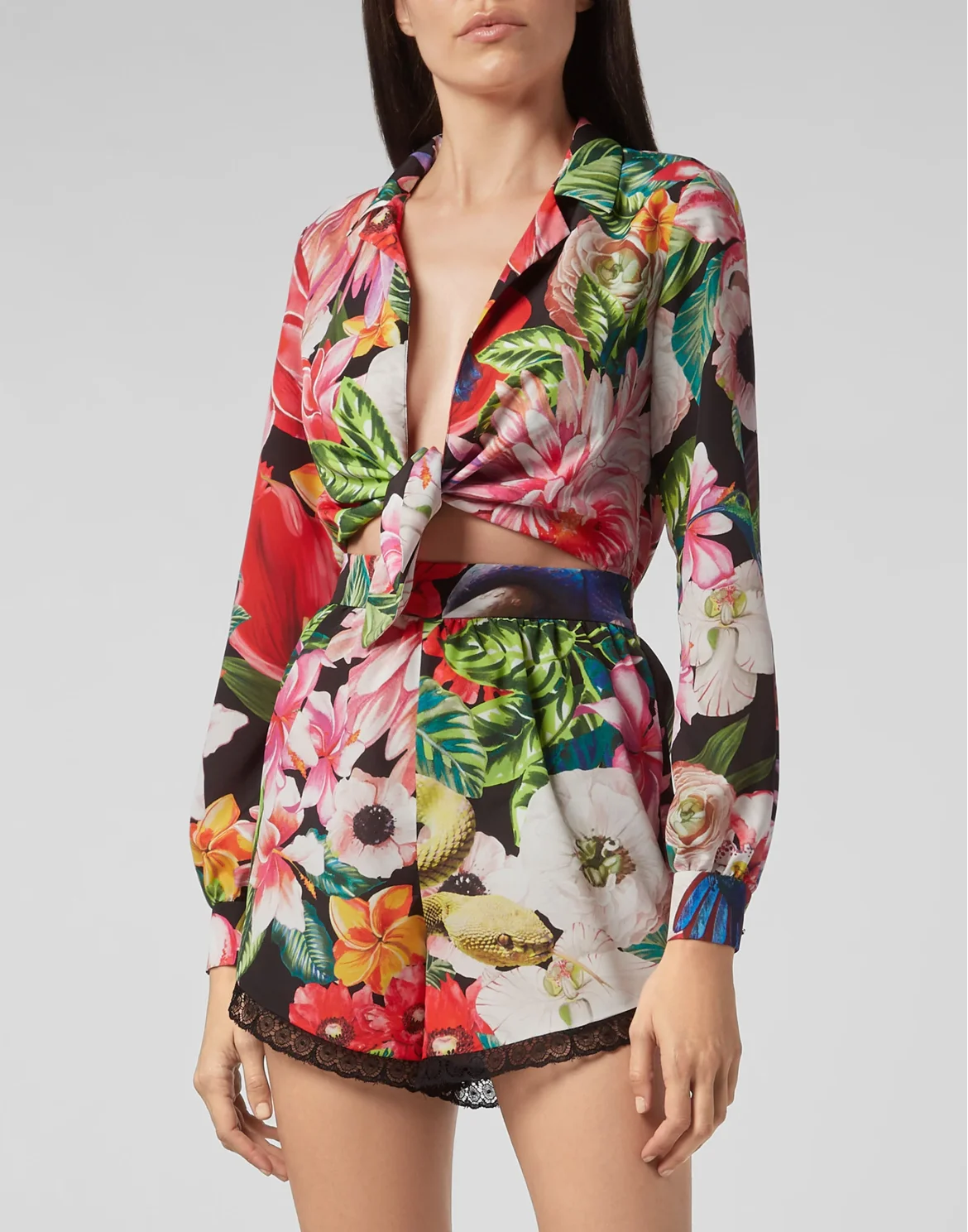 Jumpsuit Flowers, цвет: Черный