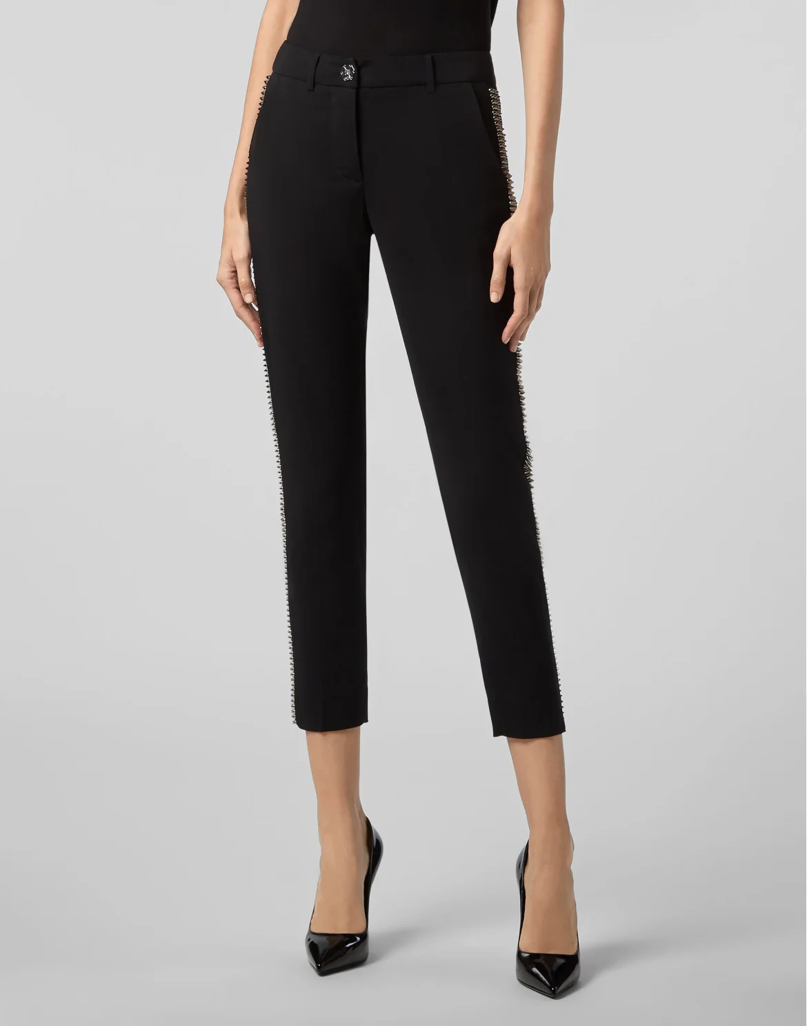 Trousers Tailored Fit Studs, цвет: Черный
