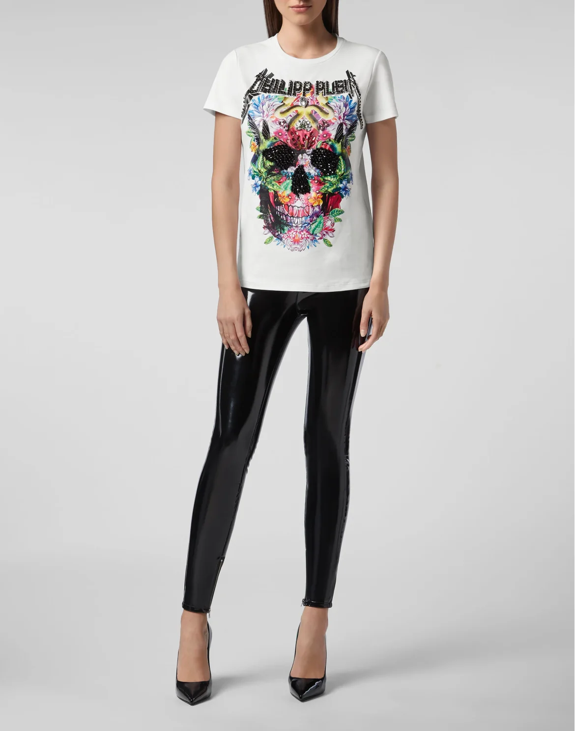 T-shirt Round Neck SS Flowers, цвет: Белый