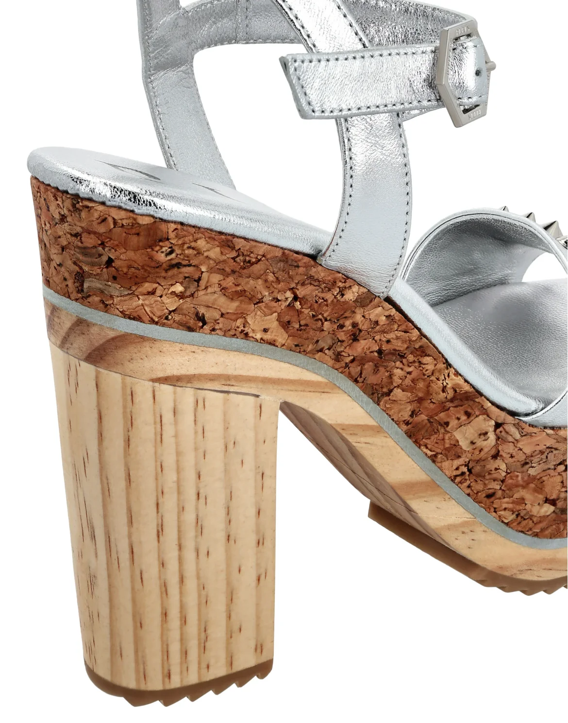 Sandals High Heels Studs, цвет: Серебристый