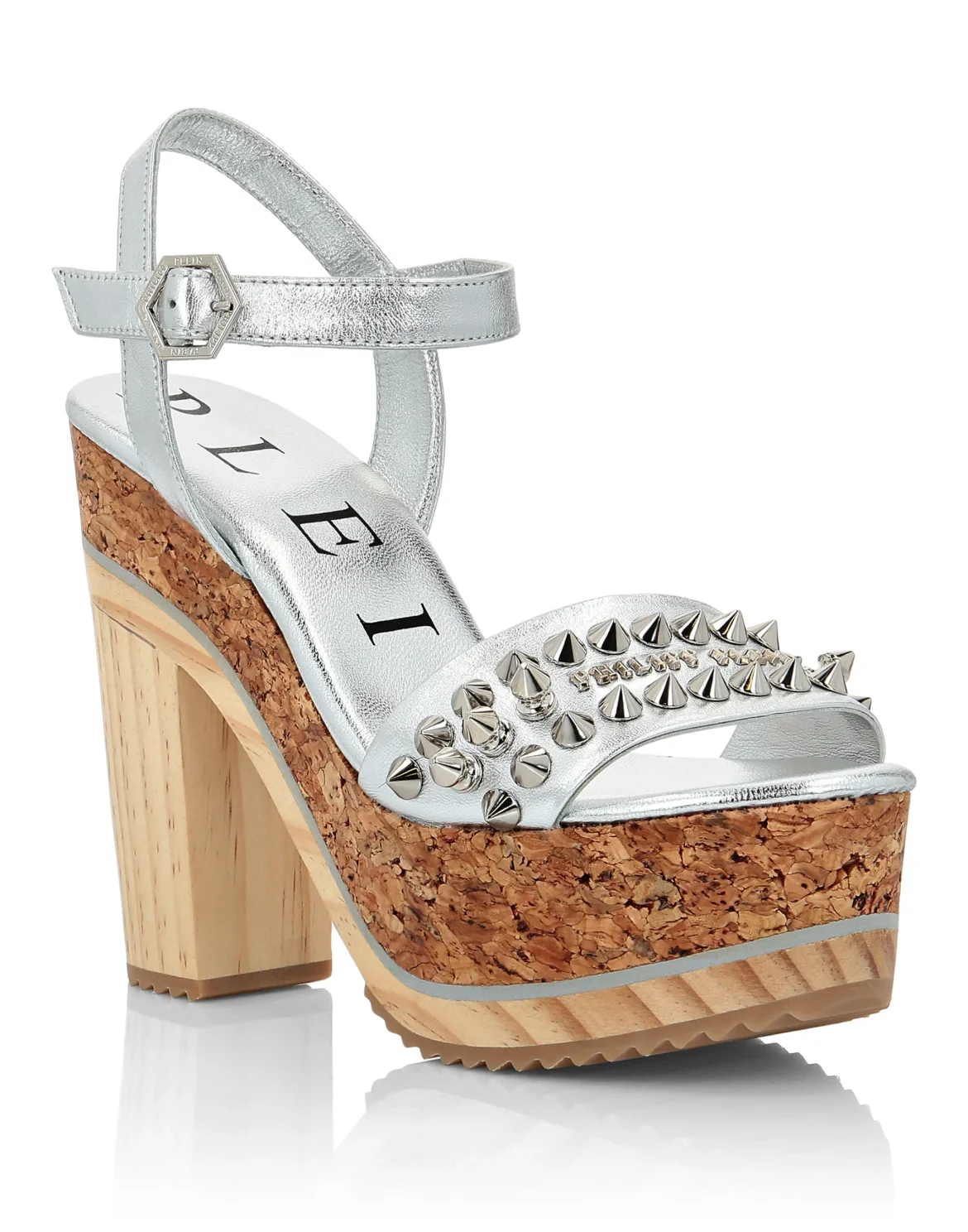 Sandals High Heels Studs, цвет: Серебристый