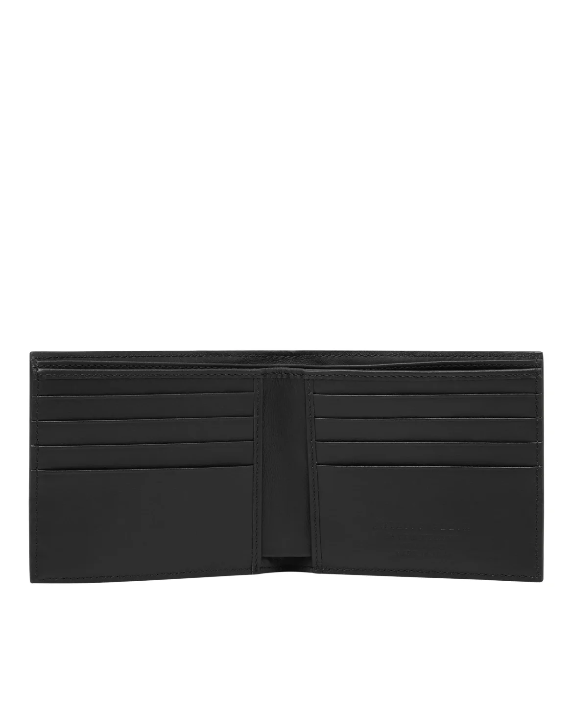Leather French wallet Monogram, цвет: Черный