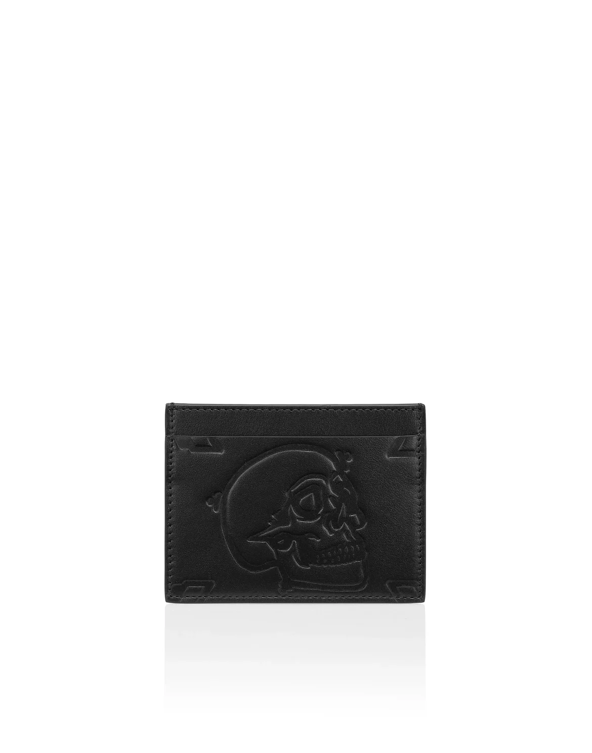 Leather Credit Cards Holder Monogram, цвет: Черный