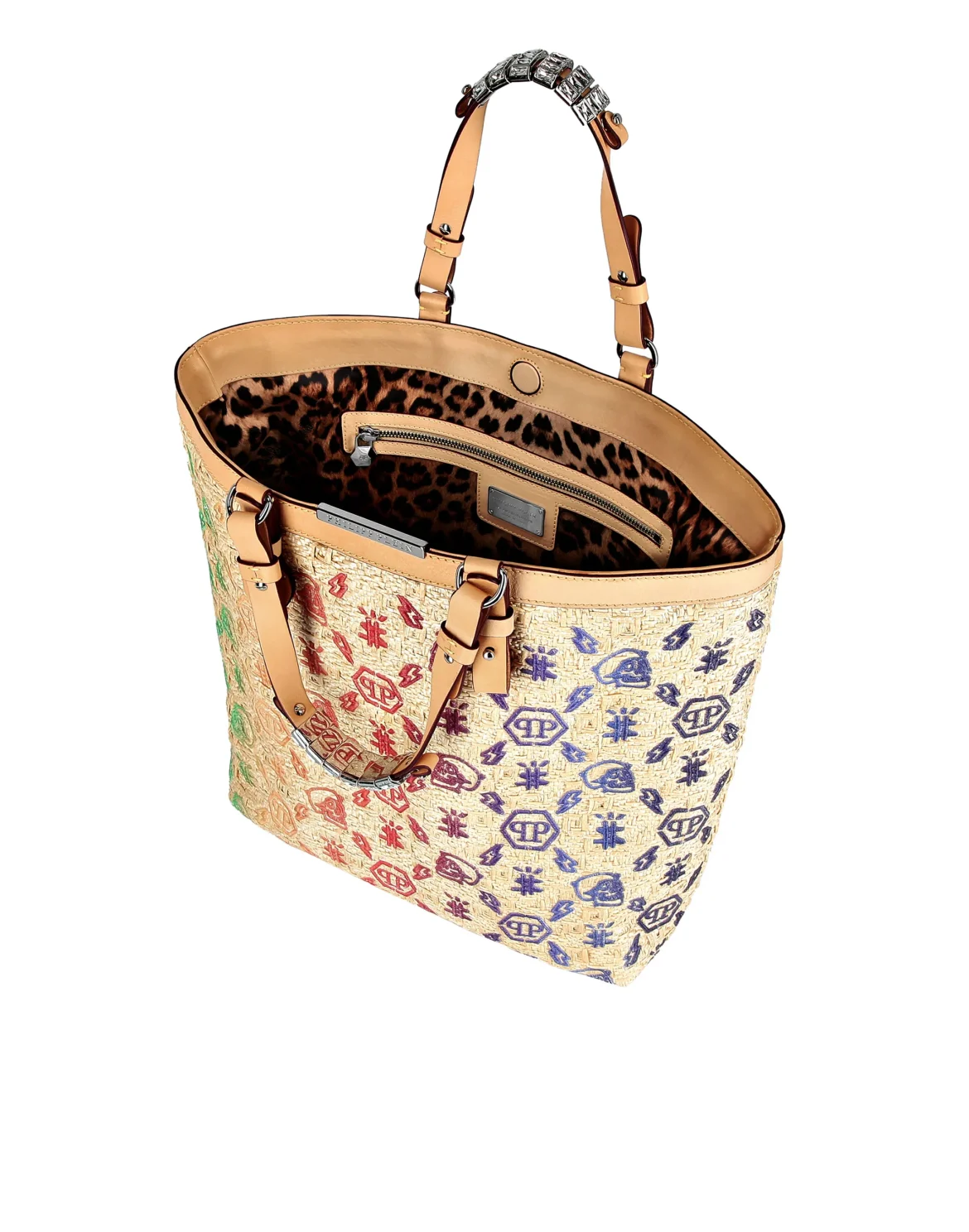 Handle bag Embroidery Monogram, цвет: Бежевый