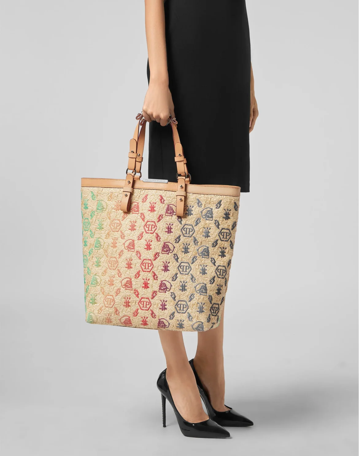 Handle bag Embroidery Monogram, цвет: Бежевый
