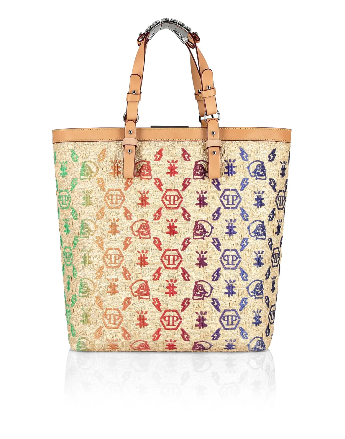 Handle bag Embroidery Monogram, цвет: Бежевый