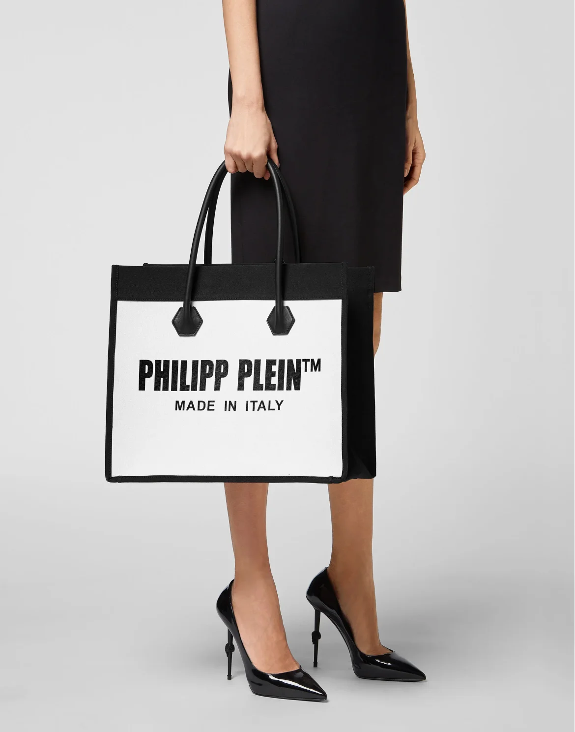 Canvas Handle bag Philipp Plein TM, цвет: Бежевый
