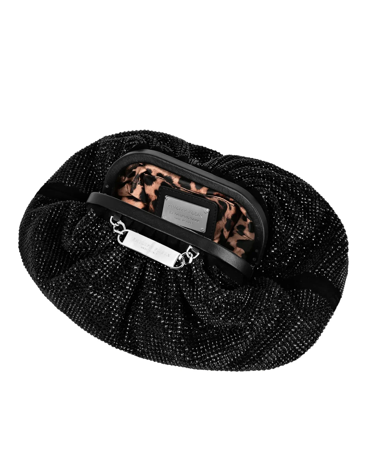 Suede Mini Pillow bag Crystal, цвет: Черный