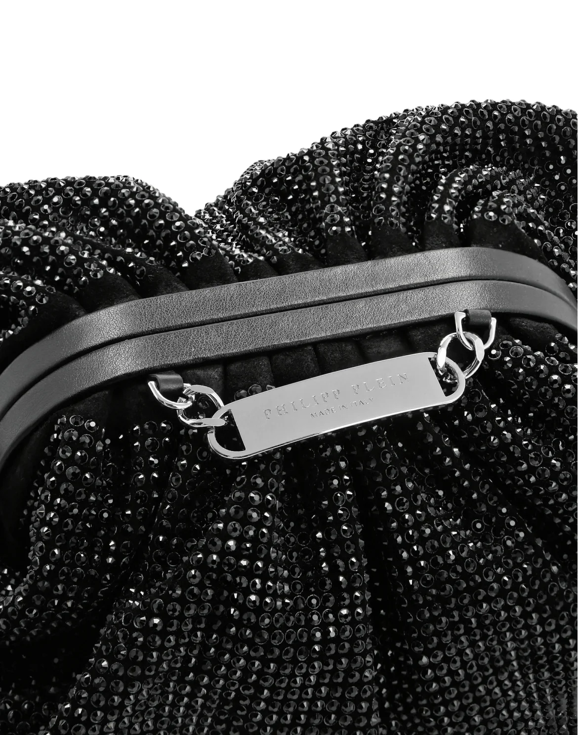 Suede Mini Pillow bag Crystal, цвет: Черный