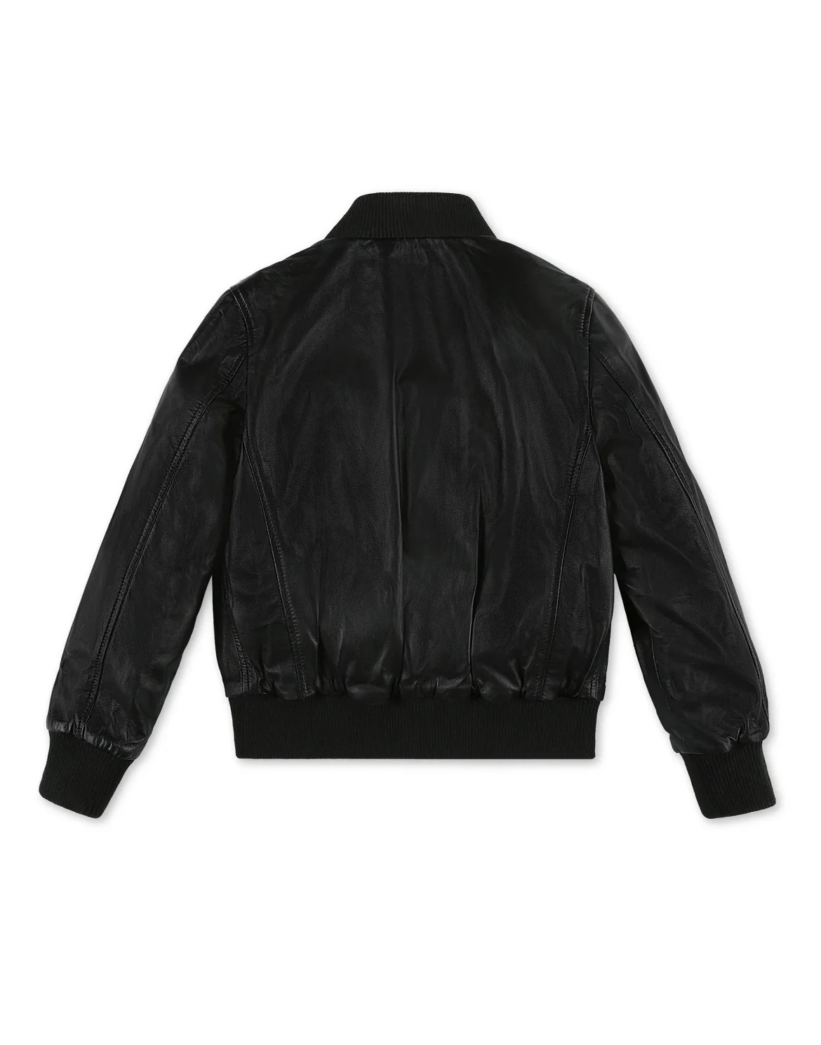Leather Bomber Hexagon, цвет: Черный