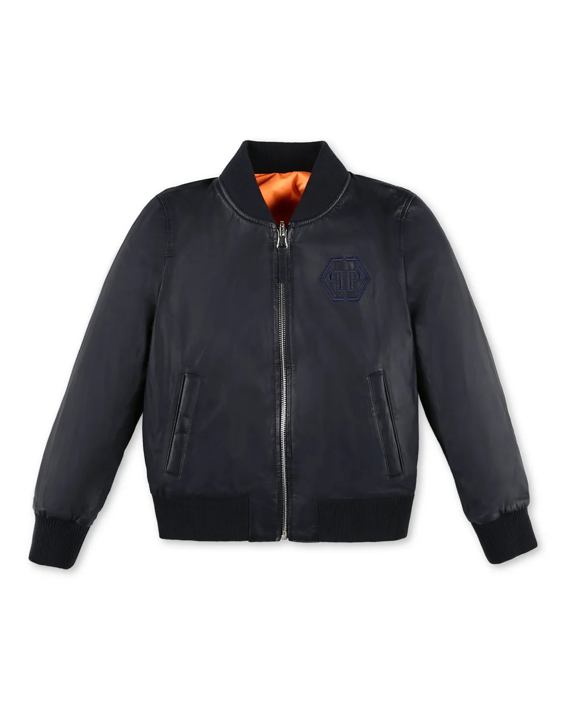 Leather Bomber Hexagon, цвет: Синий