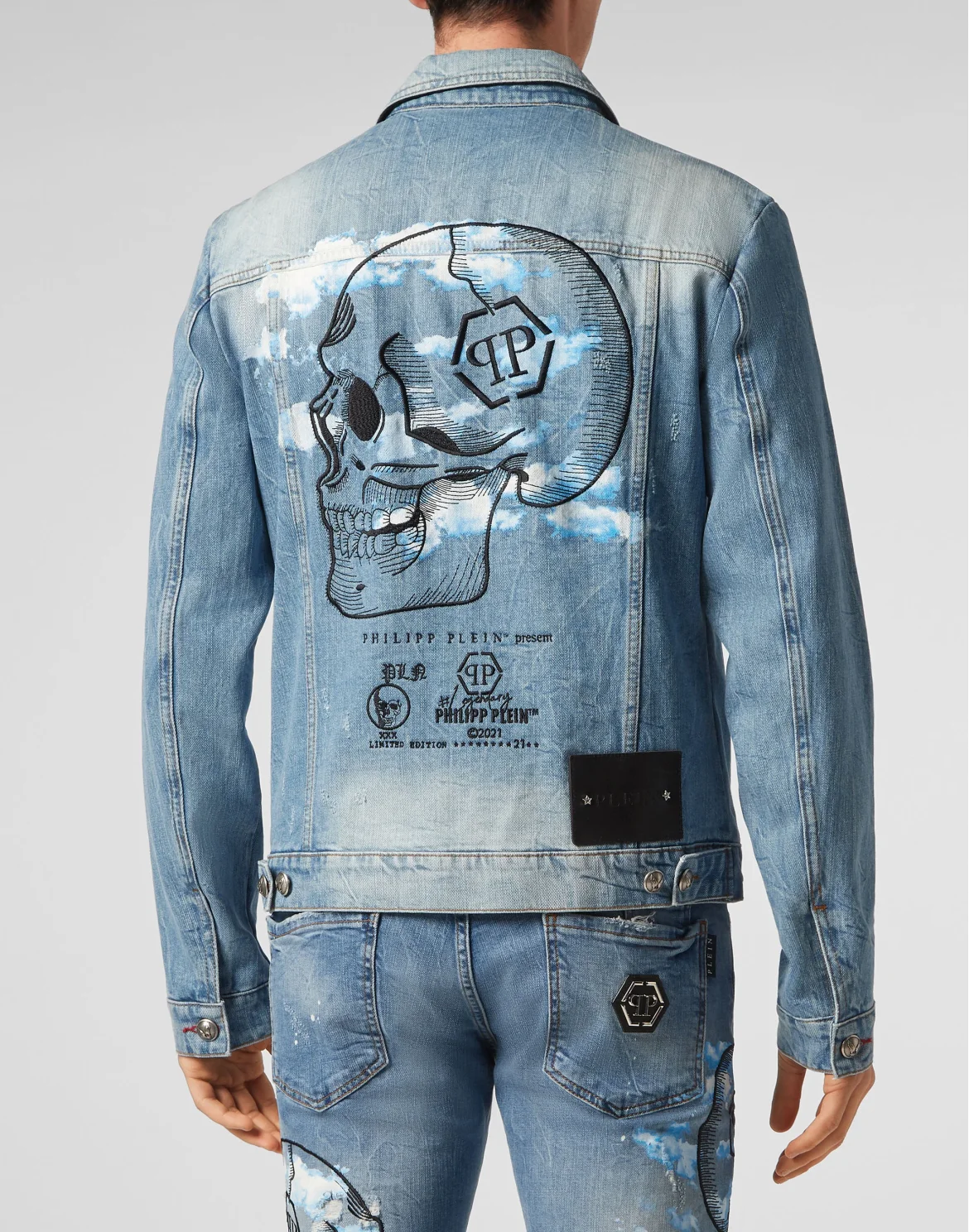 Denim Jacket Clouds, цвет: Голубой