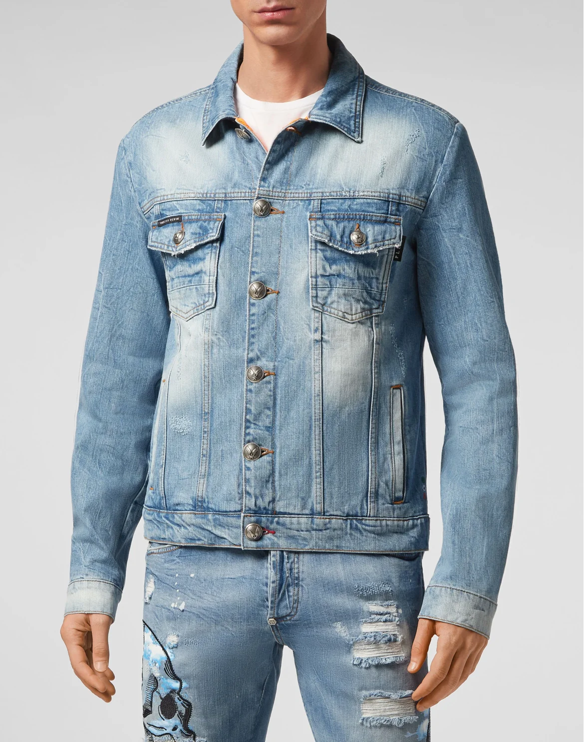 Denim Jacket Clouds, цвет: Голубой