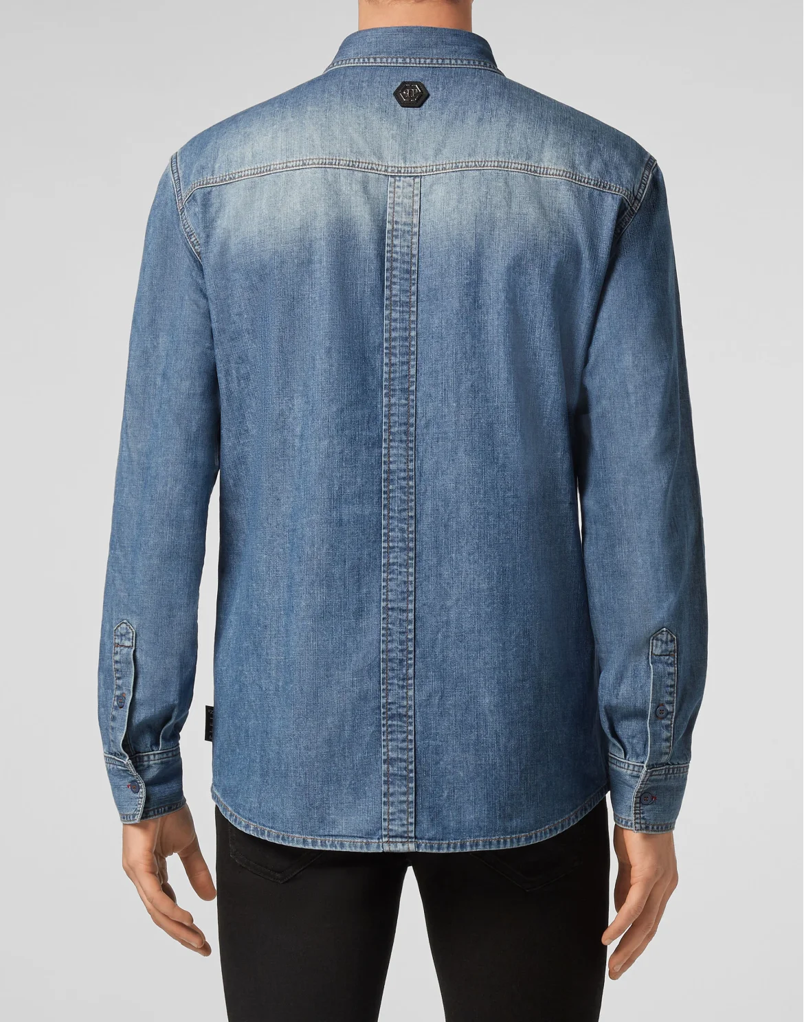 Denim Shirt Ls Istitutional, цвет: Голубой