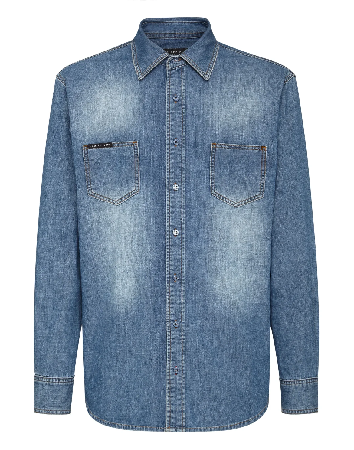 Denim Shirt Ls Istitutional, цвет: Голубой