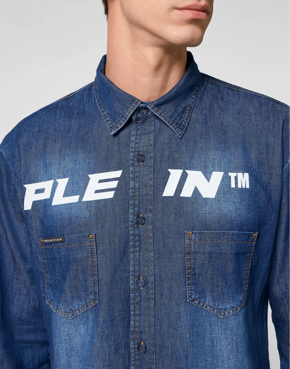 Denim Shirt Ls, цвет: Синий