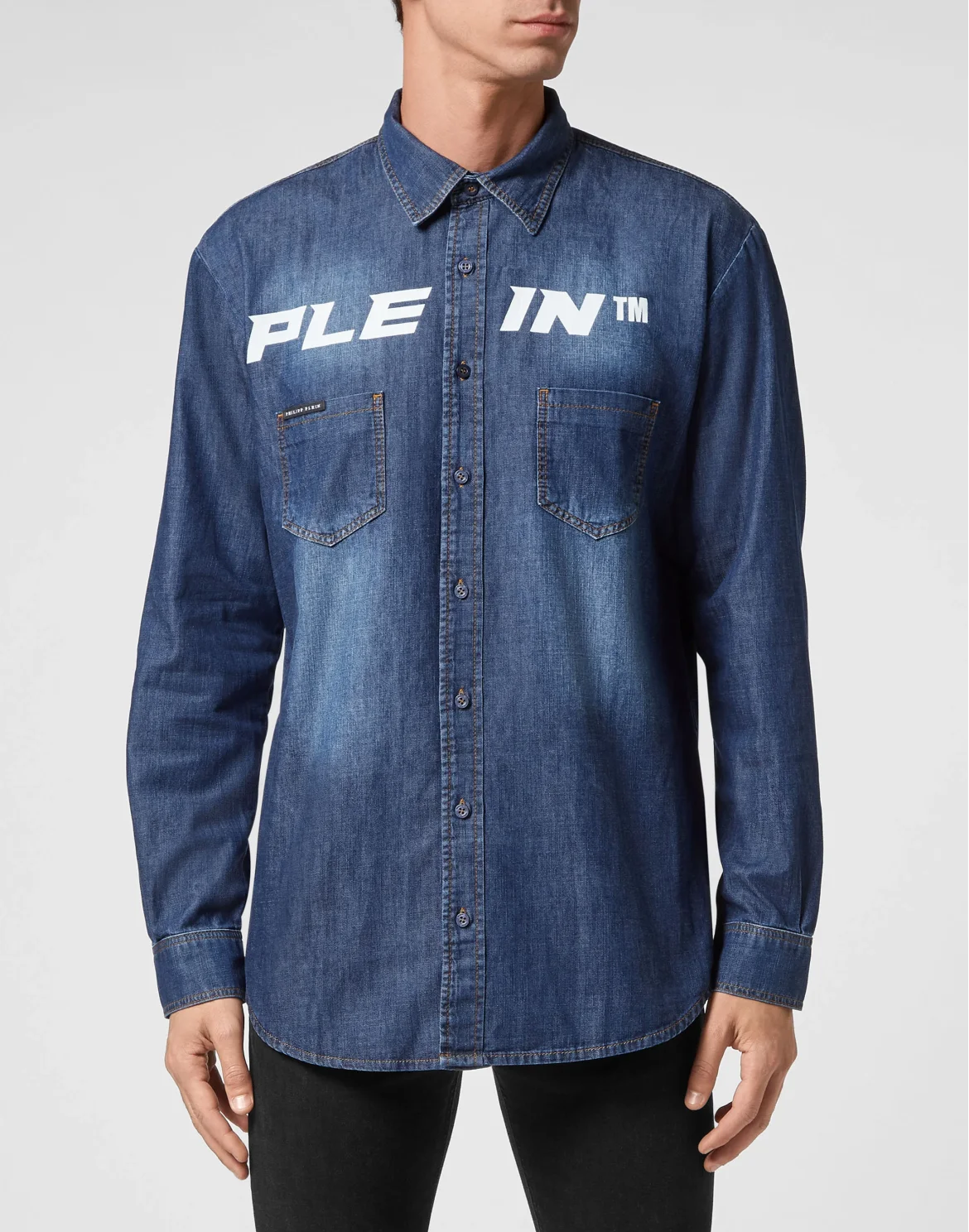 Denim Shirt Ls, цвет: Синий