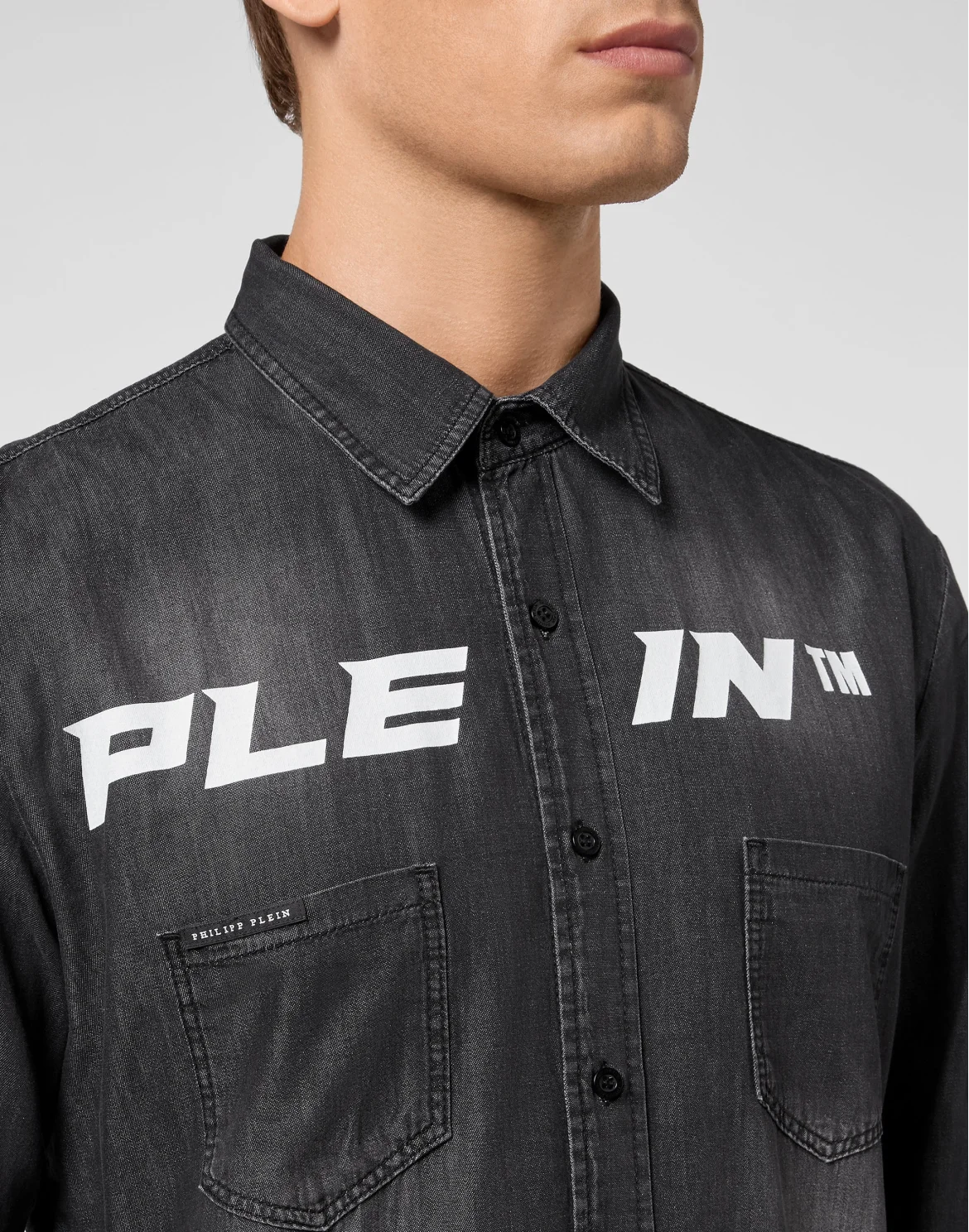 Denim Shirt Ls, цвет: Серый