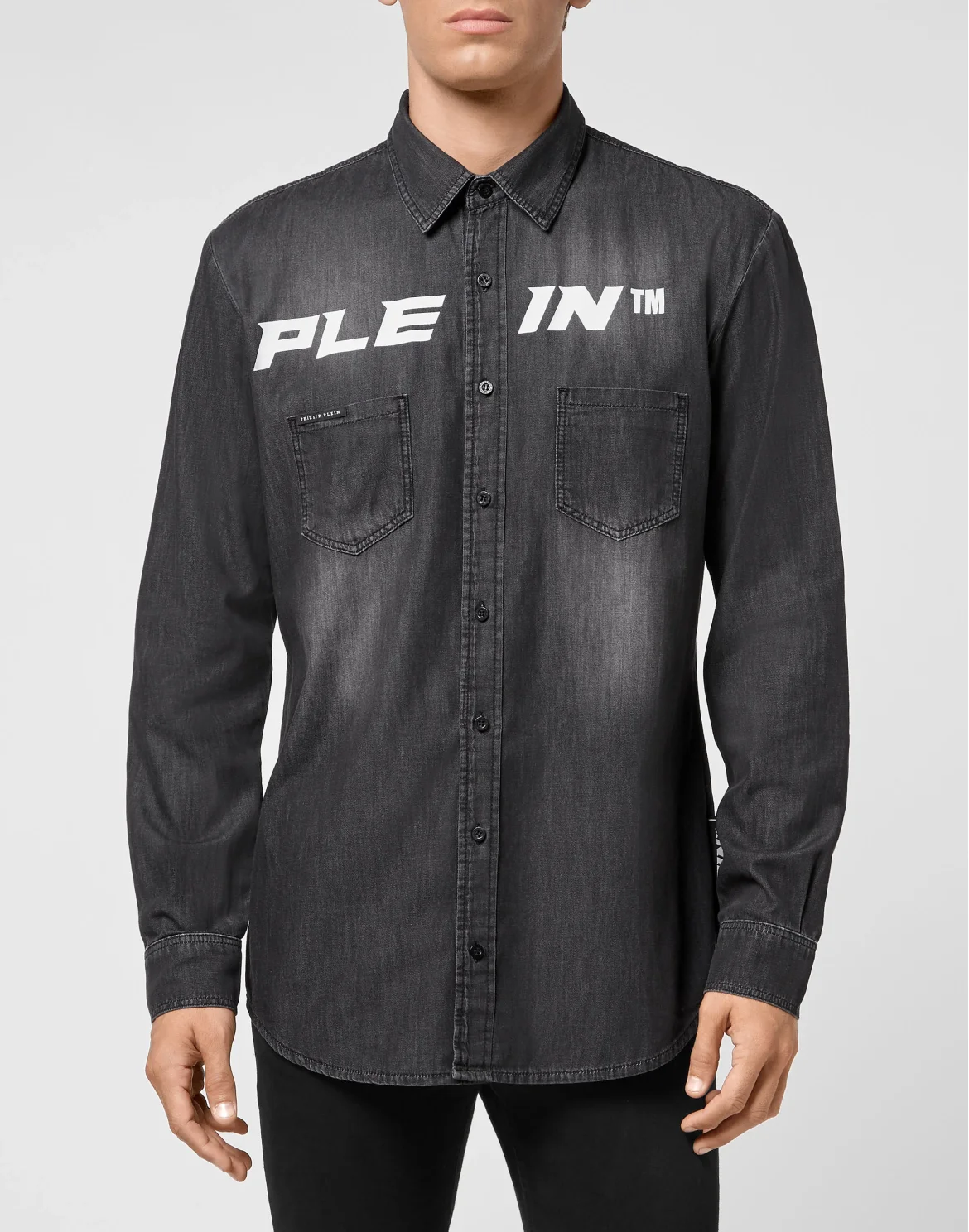 Denim Shirt Ls, цвет: Серый