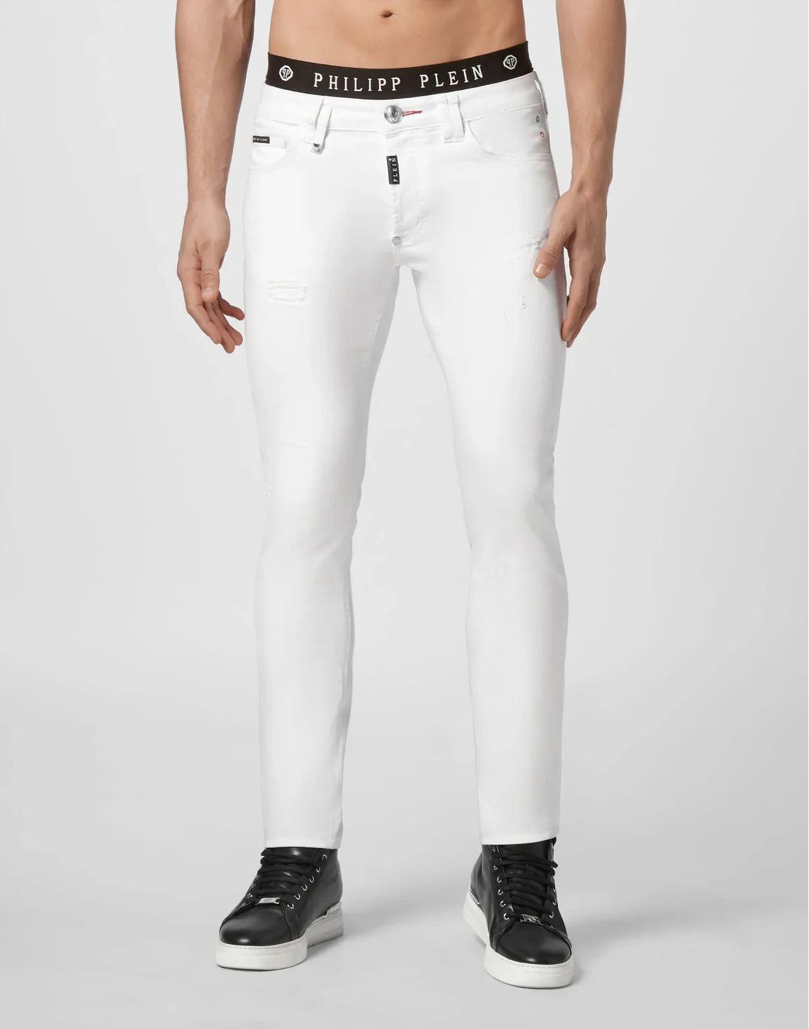 Super Straight Cut Iconic Plein, цвет: Белый