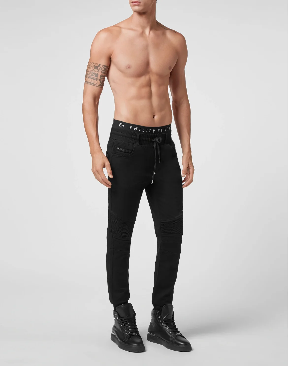 Denim Jogging Trousers, цвет: Черный