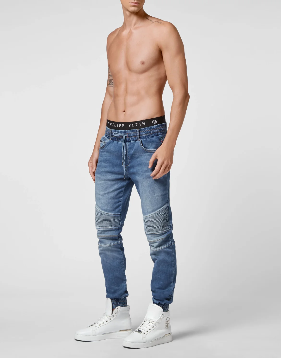 Denim Jogging Trousers, цвет: Синий