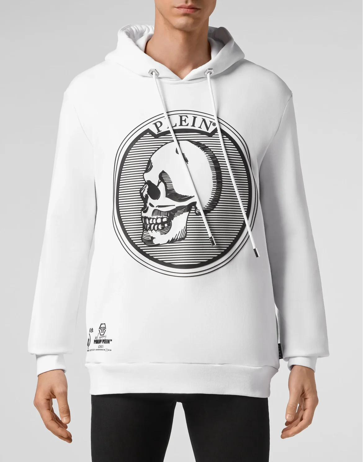 Hoodie sweatshirt Outline Skull, цвет: Белый