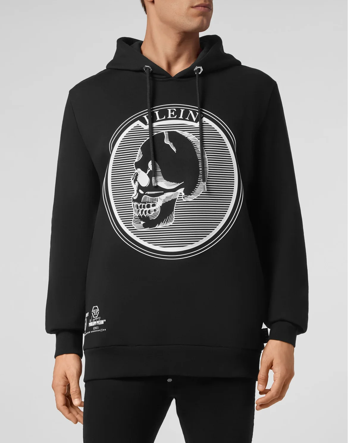 Hoodie sweatshirt Outline Skull, цвет: Черный