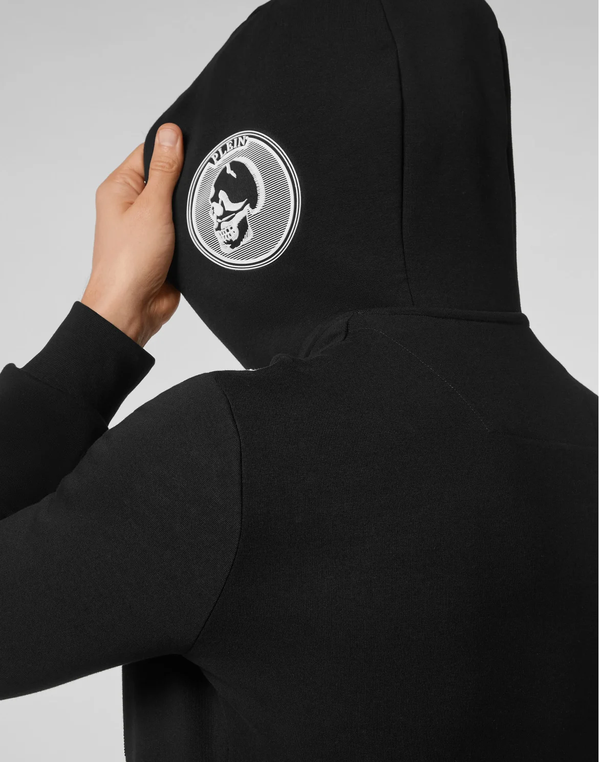 Hoodie sweatshirt Outline Skull crystal, цвет: Черный
