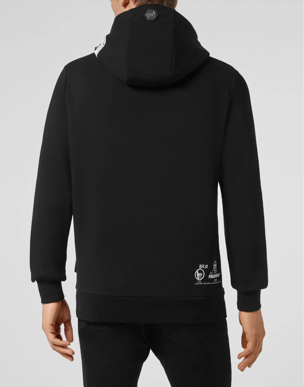 Hoodie sweatshirt Outline Skull crystal, цвет: Черный