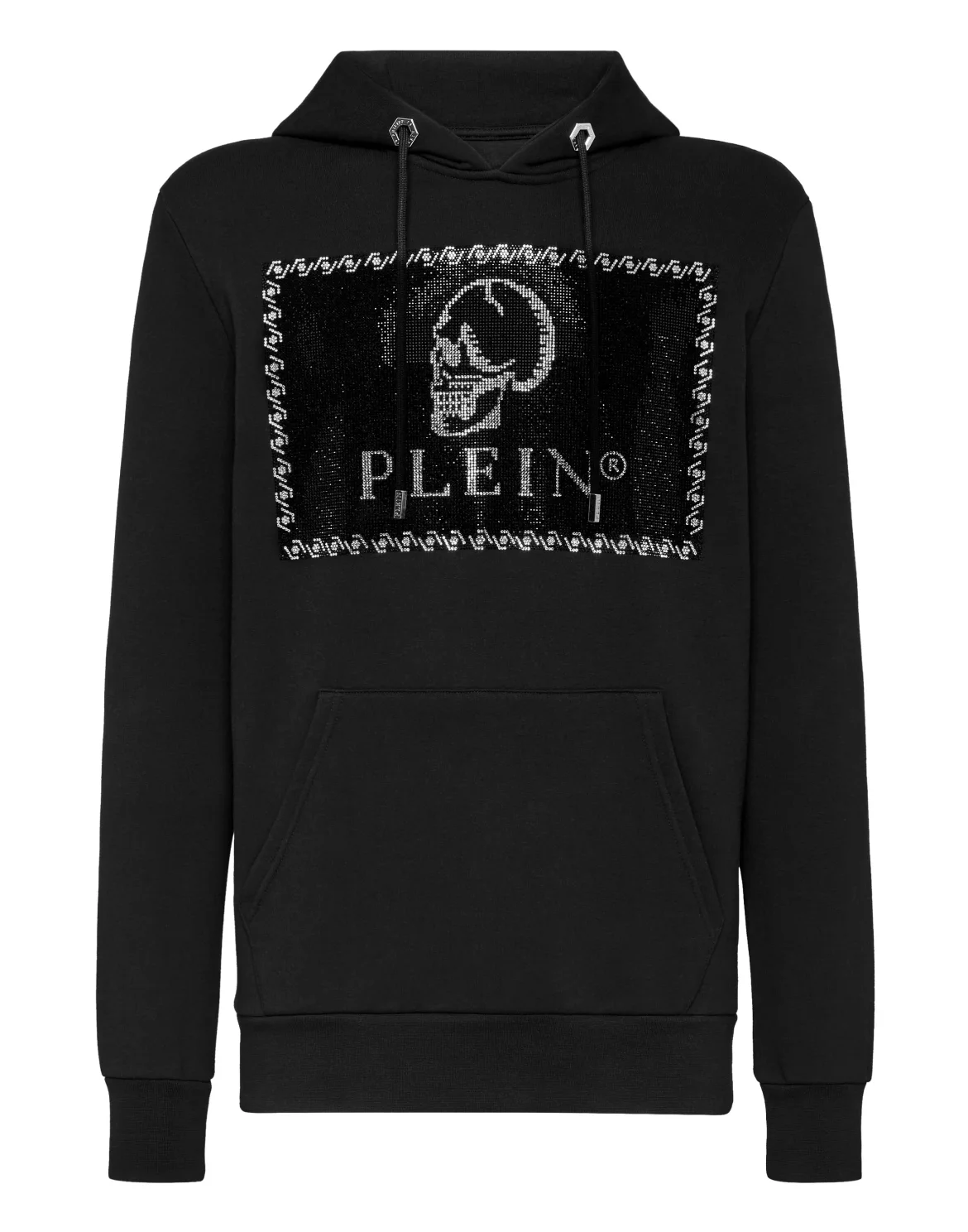 Hoodie sweatshirt Outline Skull crystal, цвет: Черный