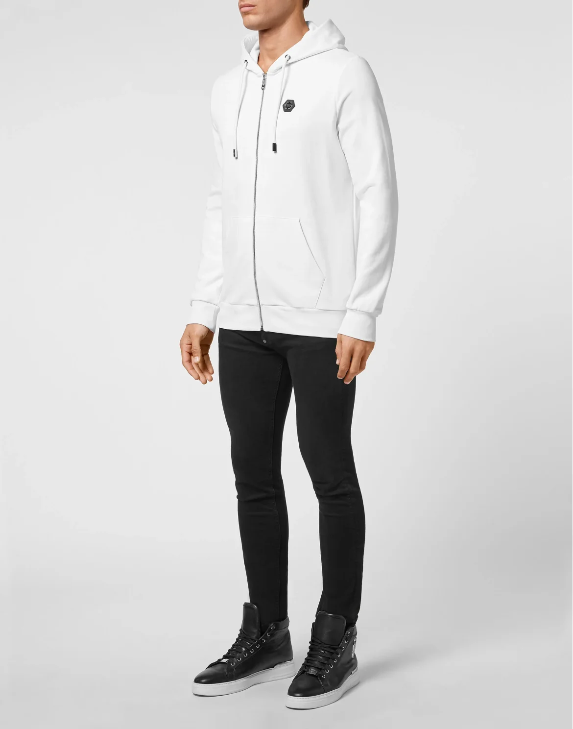 Hoodie Sweatjacket Full Zip, цвет: Белый