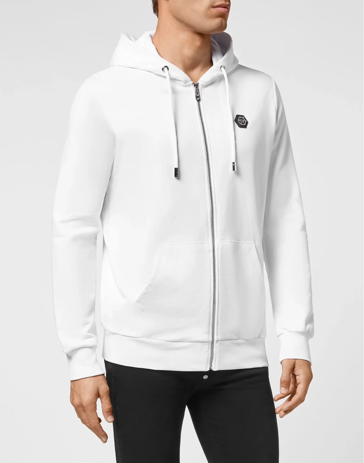 Hoodie Sweatjacket Full Zip, цвет: Белый