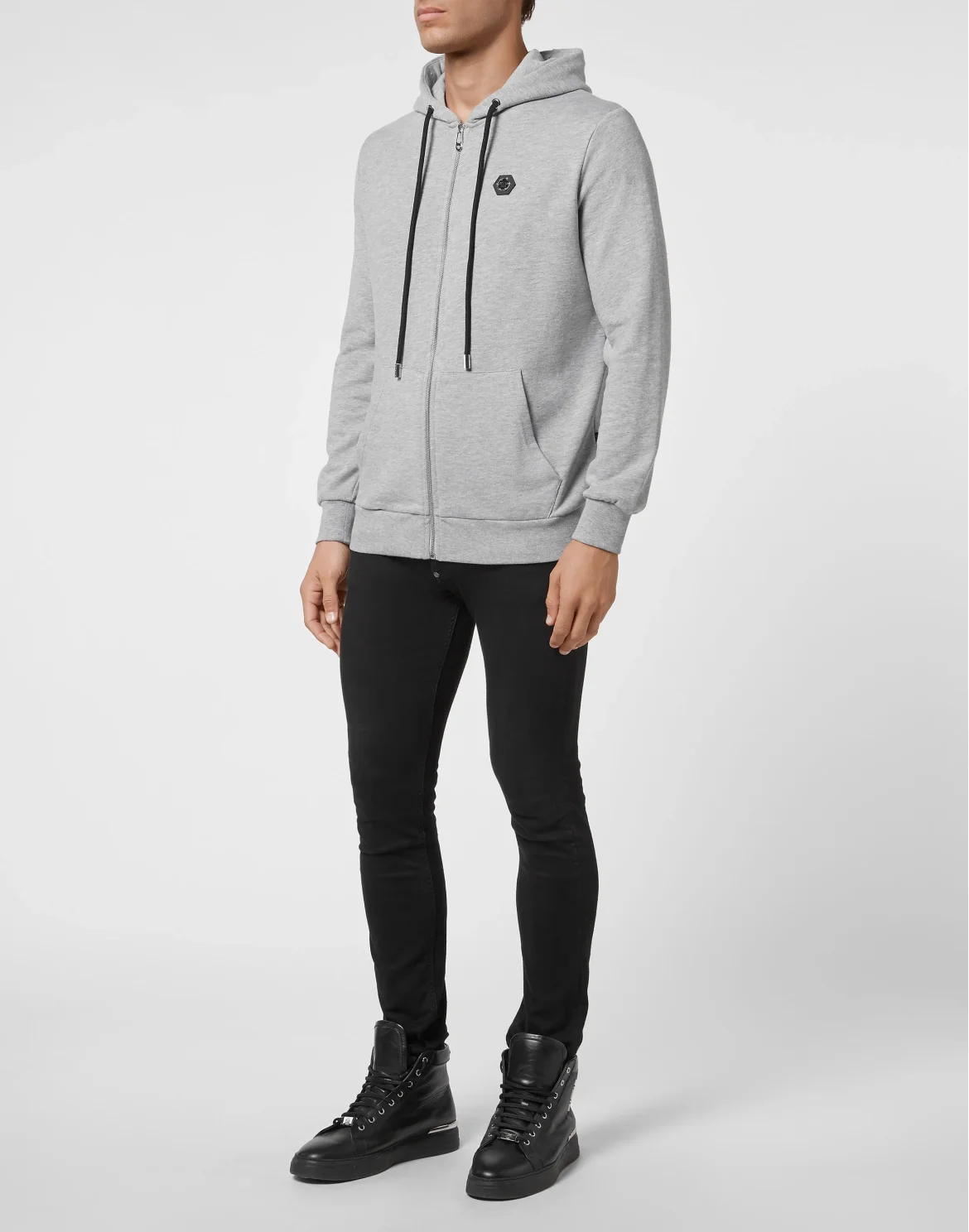 Hoodie Sweatjacket Full Zip, цвет: Серый