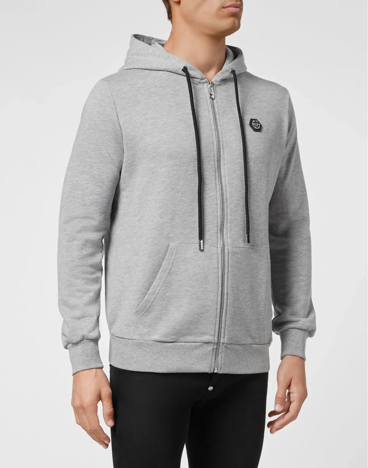 Hoodie Sweatjacket Full Zip, цвет: Серый