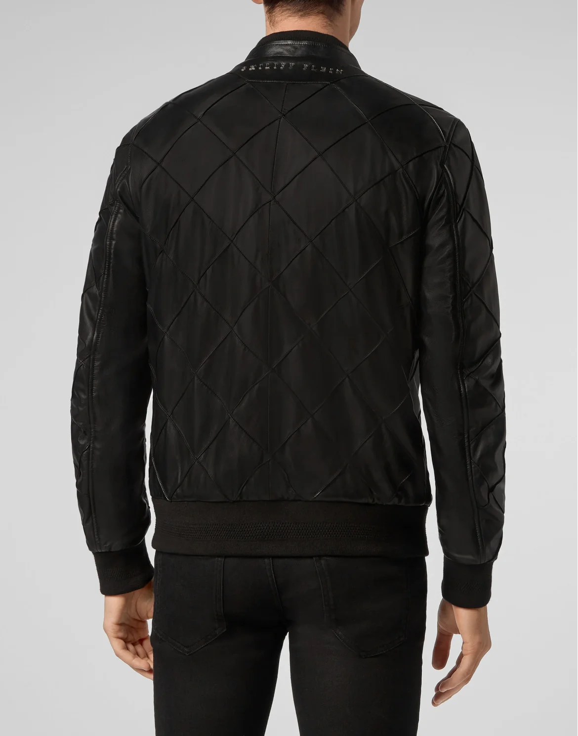 Soft Leather Bomber Iconic Plein, цвет: Черный