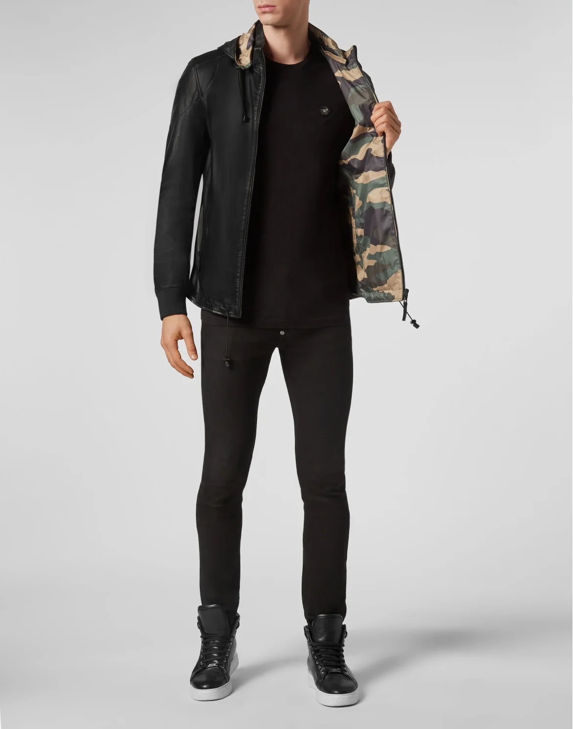 Reversibile Leather Jacket Camouflage, цвет: Камуфляж
