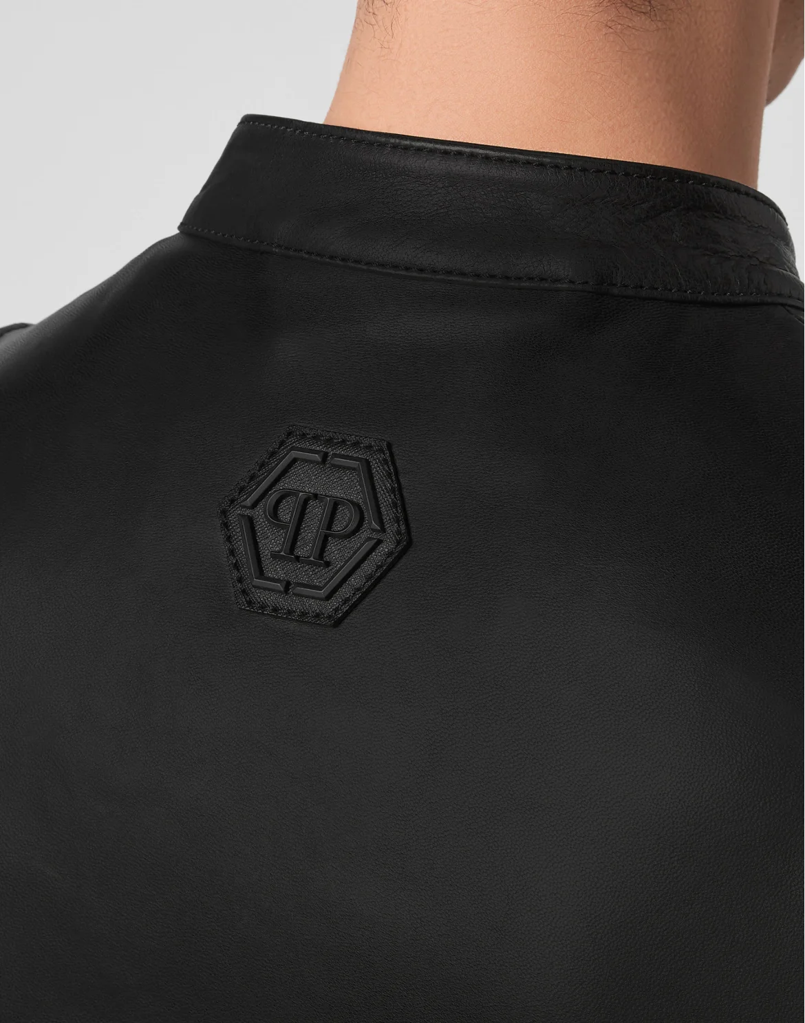 Leather Moto Jacket Iconic Plein, цвет: Черный