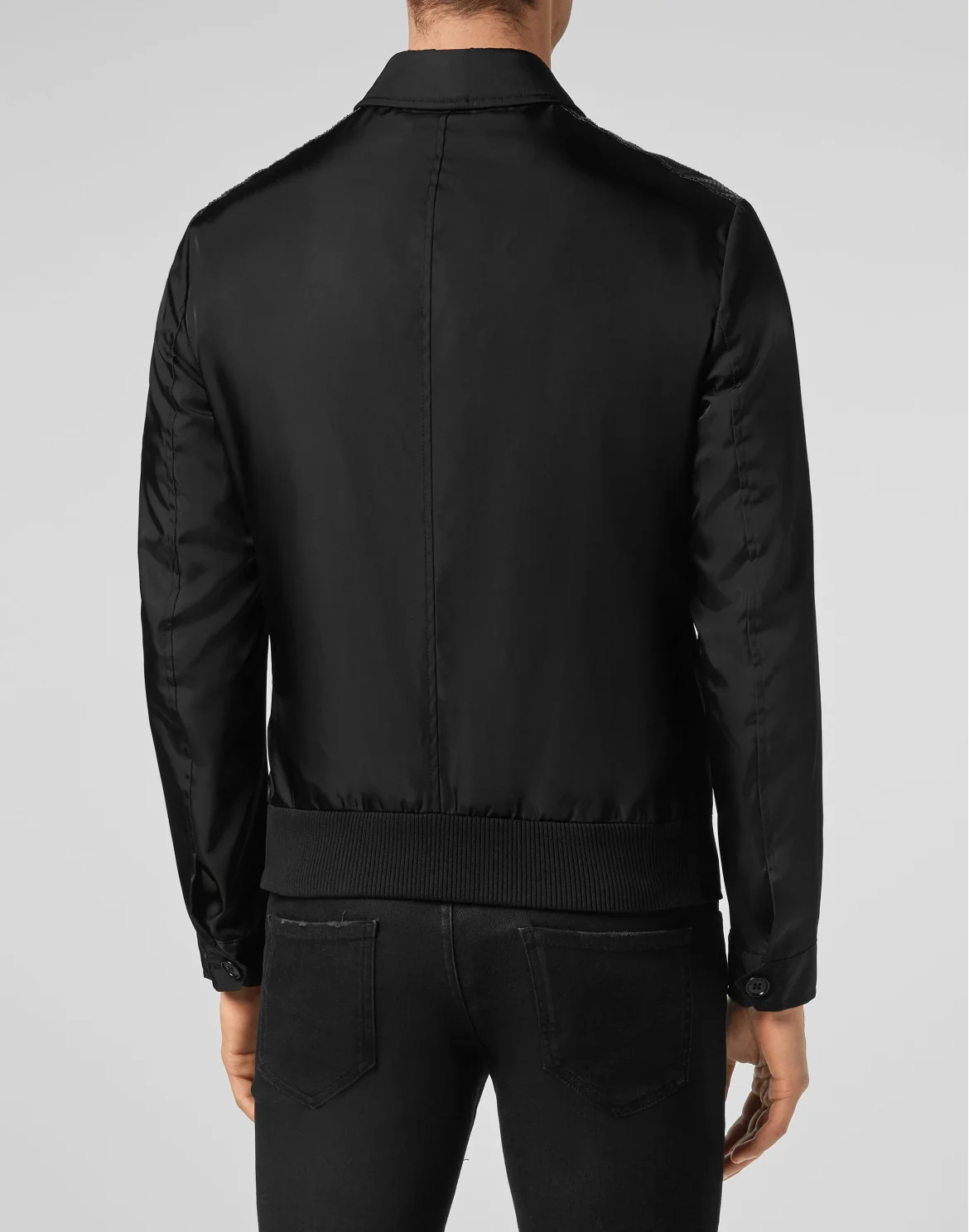 Bomber with Elaphe Luxury, цвет: Черный