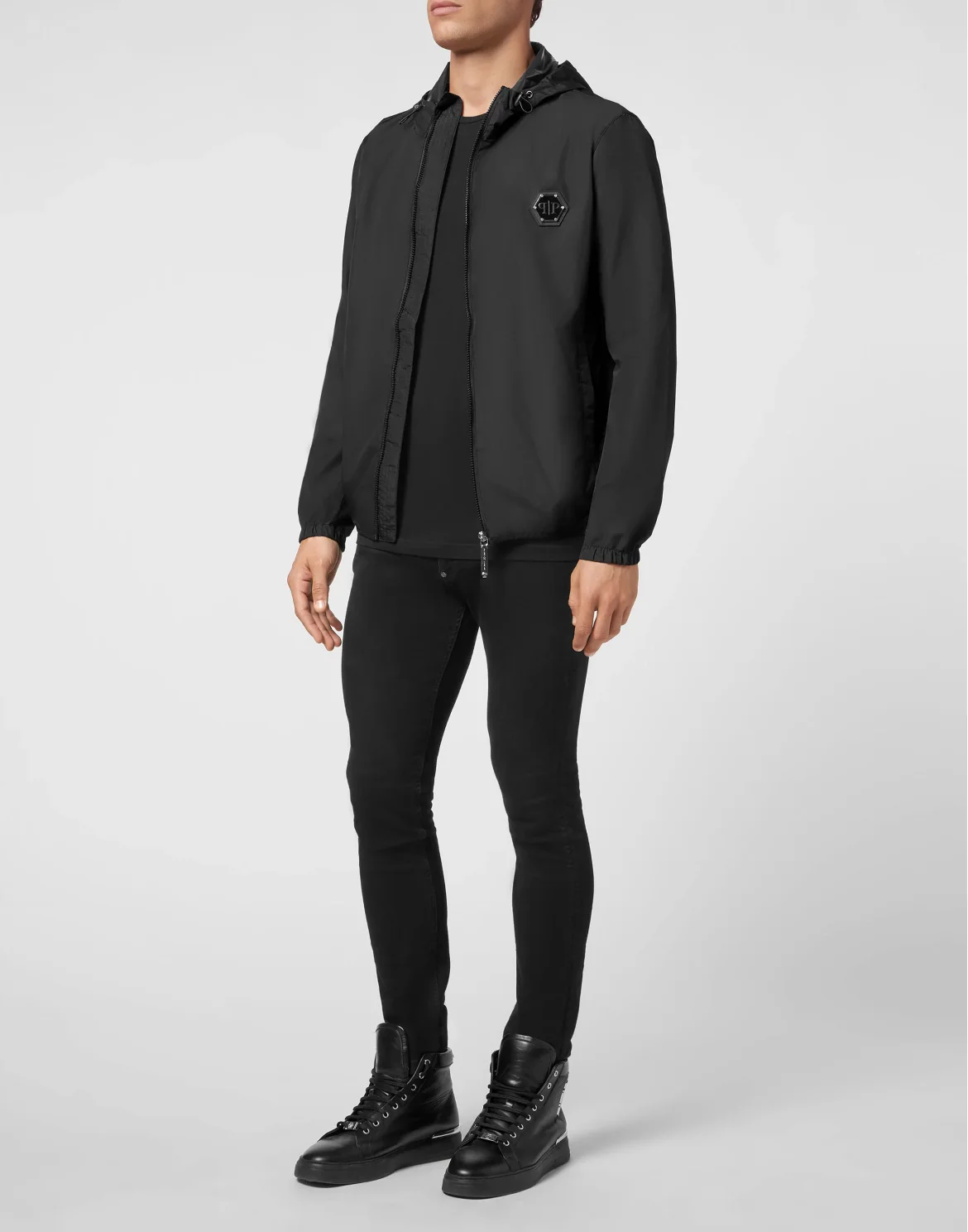 Nylon Windbreaker, цвет: Черный